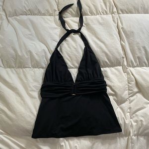 Y2K Black Halter Top